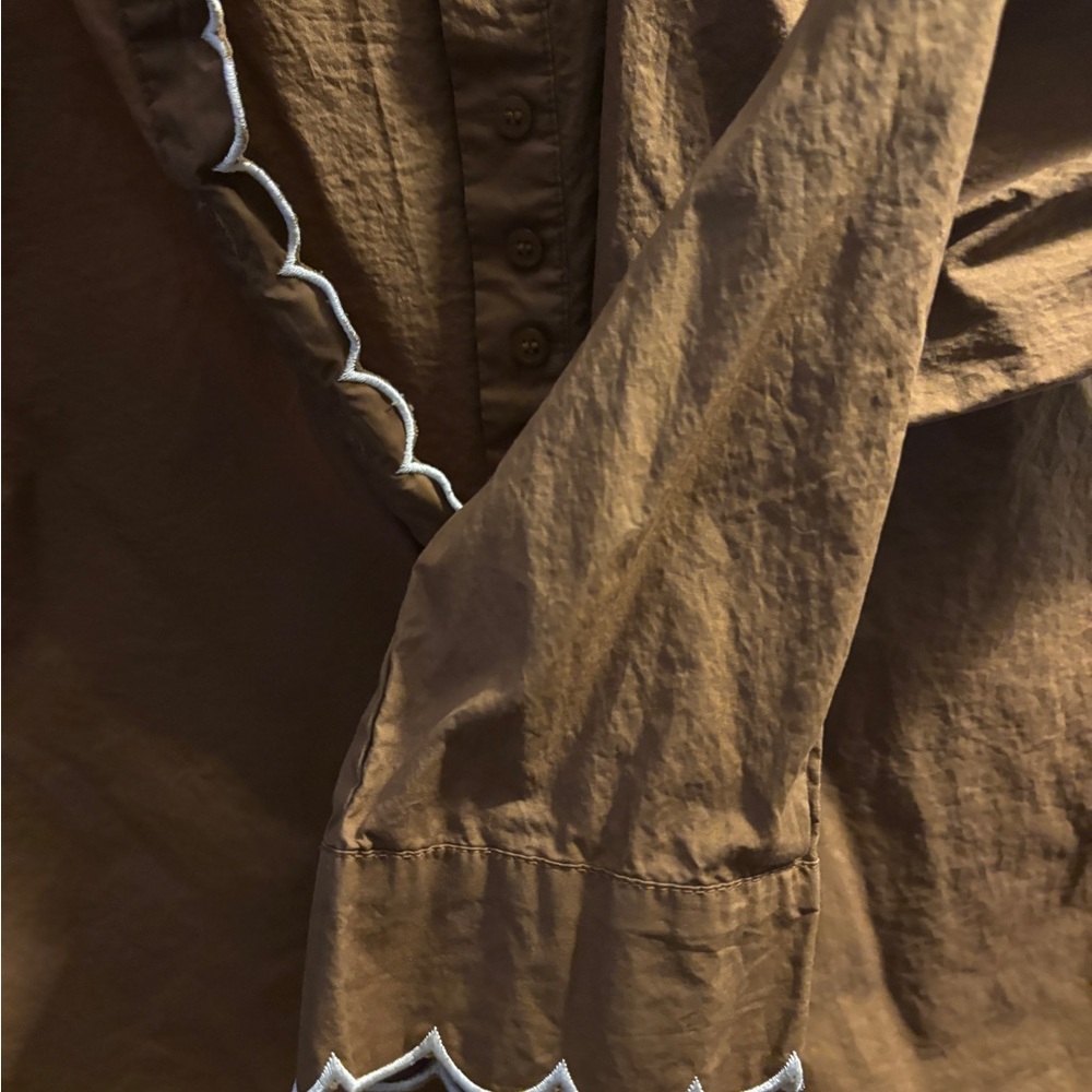 Brown Button-Up Shirt by Rochelle Behrens - Picture 4 of 5